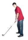 Young male golf player Royalty Free Stock Photo