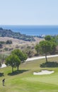 Young male golf player at Costa del Sol resort, Spain Royalty Free Stock Photo