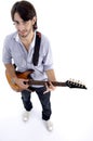 Young male with guitar Royalty Free Stock Photo