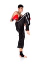 Young male kickboxer Royalty Free Stock Photo