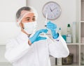 Male nurse preparing injection Royalty Free Stock Photo