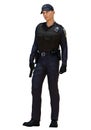 Young Male Police Officer 3d Render