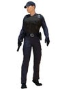 Young Male Police Officer 3d Render