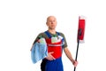 Young male professional cleaner Royalty Free Stock Photo