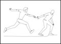 Young male relay runner pass the baton stick to his team mate. Healthy lifestyle and fun jogging sport concept. vector illustratio