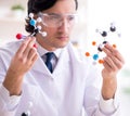 Young male scientist working in the lab