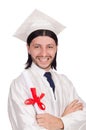 Young male student graduated from high school