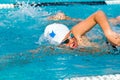 Young male swimmer competing in gala. Royalty Free Stock Photo