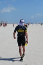 Young male triathlete after the 2019 South Beach Triathlon.