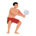 young male volleyball player