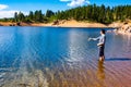 The Hope Of Catching A Big One In The Mountains Royalty Free Stock Photo