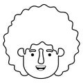 Young man with afro head avatar character