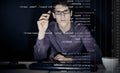 Young Man Analyzing His Css Definitions Royalty Free Stock Photo