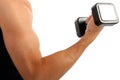 Young Man Arm Holding Weight Closeup Royalty Free Stock Photo