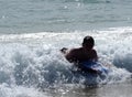 Young Man In Atlantic Ocean On Ilha De Tavira Portugal