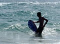 Young Man In Atlantic Ocean On Ilha De Tavira Portugal