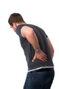 Young Man with back pain Royalty Free Stock Photo