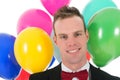 Young man with balloons Royalty Free Stock Photo