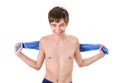 Young Man with Bath Towel Royalty Free Stock Photo