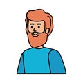 Young man with beard character
