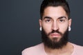 Young man with beard and piercings Royalty Free Stock Photo