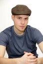 Young man with a beret Royalty Free Stock Photo