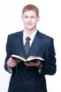 Young man with Bible