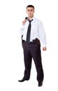 Young man in black suit with gun Royalty Free Stock Photo