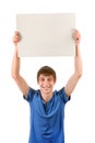 Young Man with Blank Board Royalty Free Stock Photo