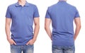 Young man with blue polo shirt Royalty Free Stock Photo