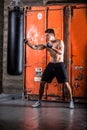 Young man boxing workout Royalty Free Stock Photo