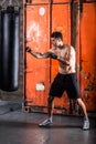 Young man boxing workout Royalty Free Stock Photo