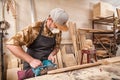Experienced carpenter work Royalty Free Stock Photo