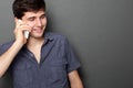 Young man calling by phone Royalty Free Stock Photo