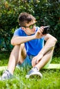Young Man with a Camera Royalty Free Stock Photo