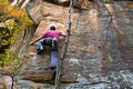 Young man climbing Royalty Free Stock Photo