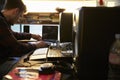 Young Man Composing Music in Bedroom Royalty Free Stock Photo