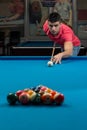 Young Man Concentrates On His Break Royalty Free Stock Photo