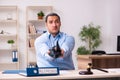 Young man in courthouse in divorcing concept Royalty Free Stock Photo