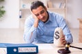 Young man in courthouse in divorcing concept Royalty Free Stock Photo