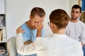 Young Man Crying During therapy Session Royalty Free Stock Photo