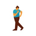 Young Man Dancing, Male Dancer Character Vector Illustration