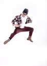 Young man dancing. Royalty Free Stock Photo