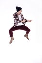 Young man dancing. Royalty Free Stock Photo