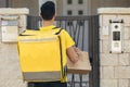 Man delivering online grocery order Royalty Free Stock Photo