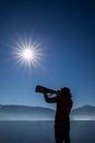 Young man devoting time to his favorite hobby - photography