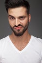 Young man disapproving with his face Royalty Free Stock Photo