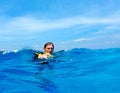 Young Man Diver after Deep Dive