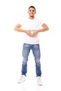 Young man doing heart gesture Royalty Free Stock Photo