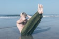 Young man doing sit ups Royalty Free Stock Photo